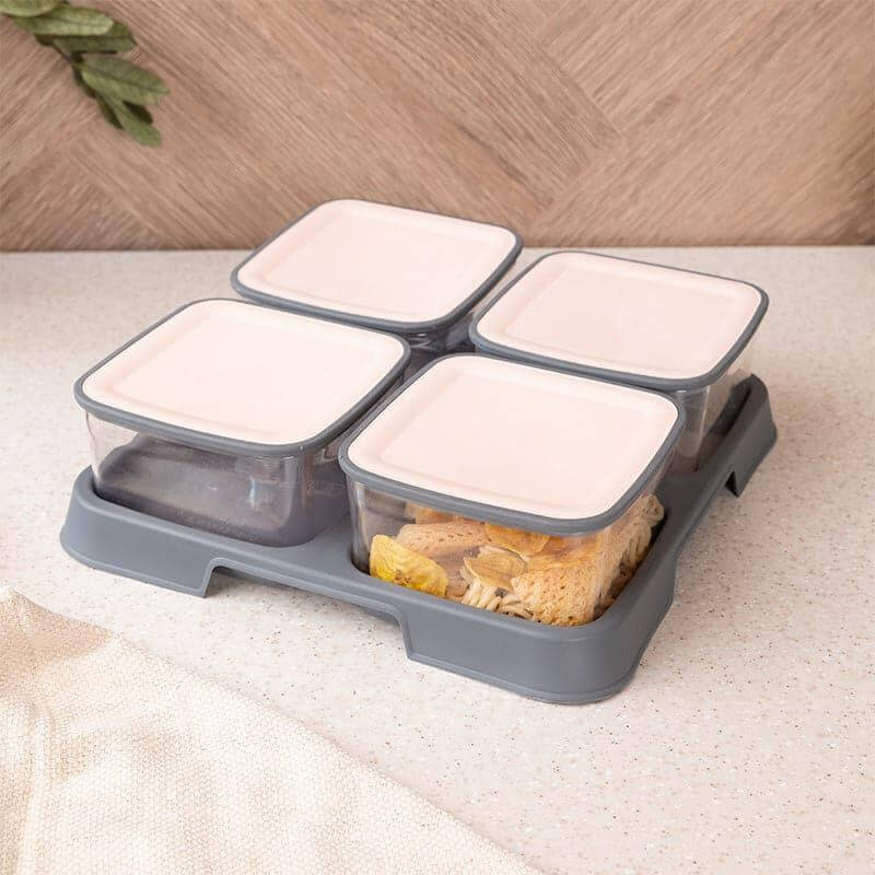 4-in-1 Multi-Purpose Dry Fruit Storage Box with Tray KiviiKart
