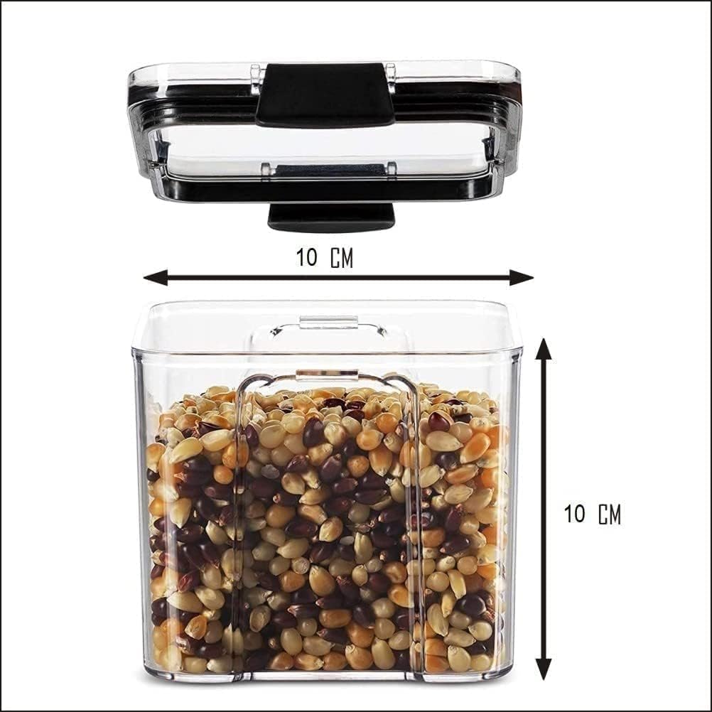 Lock Air Tight Square Shape Kitchen Storage Container Leak Proof Locking Lid,Fridge Storage KiviiKart