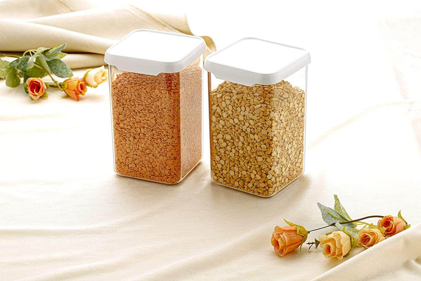Square Push Cap Container set of 6/12 (1100 ml) My Store