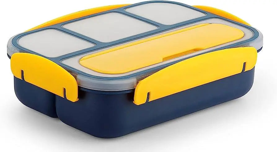 Snack Containers 4 Compartment Insulated Lunch Box Reusable Freezer Safe Leak Proof Tiffin Box for Boys, Girls, School & Office Men My Store