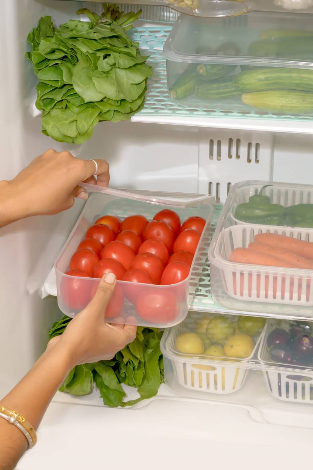 Smart 2 in 1 refrigerator(Fridge) storage container KiviiKart