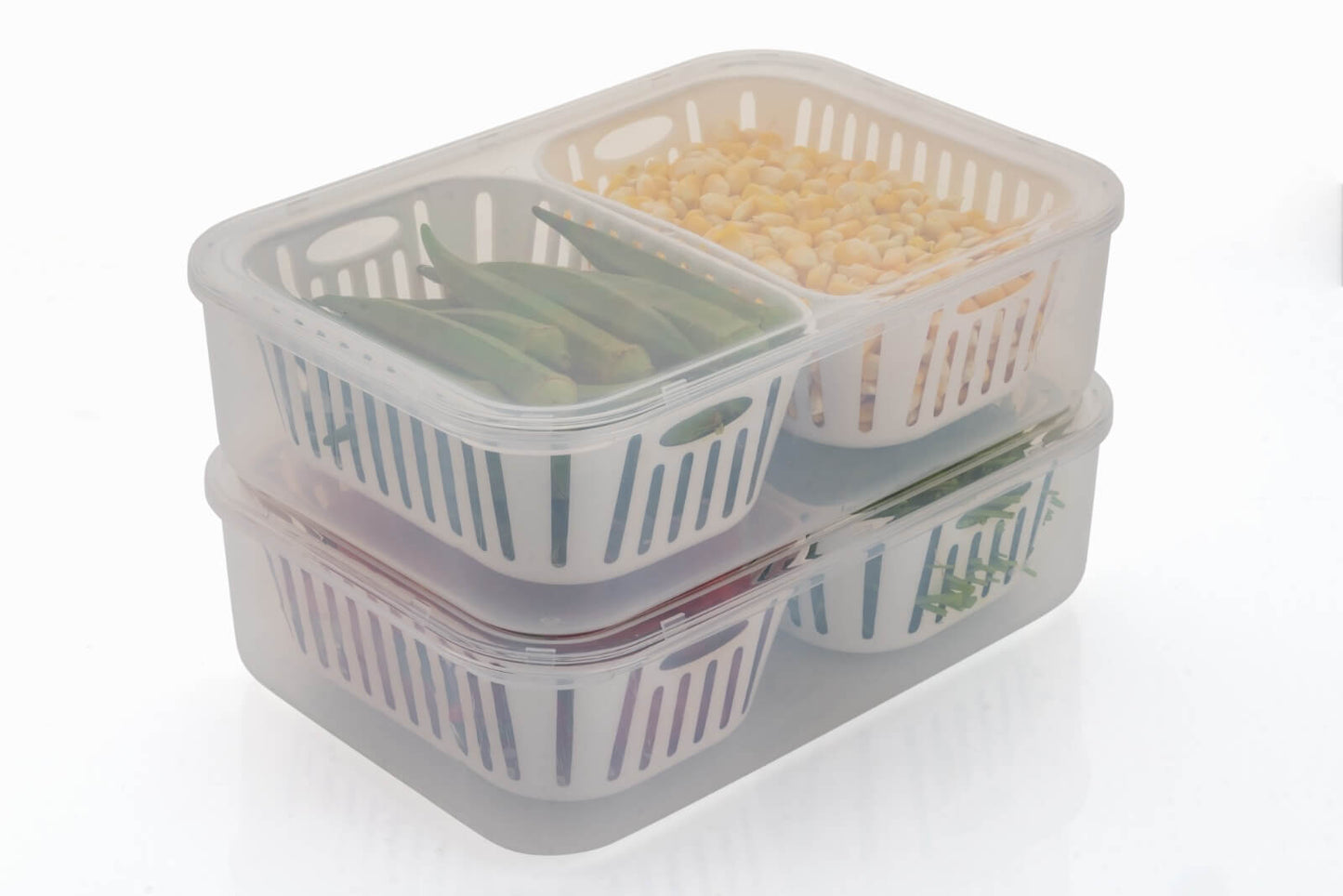 Smart 2 in 1 refrigerator(Fridge) storage container KiviiKart