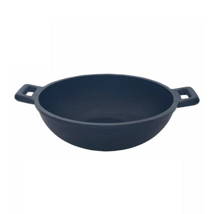 Natural Pre-Seasoned Cast Iron Kadai, 22.86cm/9 Inch, 2.5 LTR, Induction & Oven Friendly, Naturally Non-Stick, 100% Iron & Toxin-Free, No Chemical Coating KiviiKart