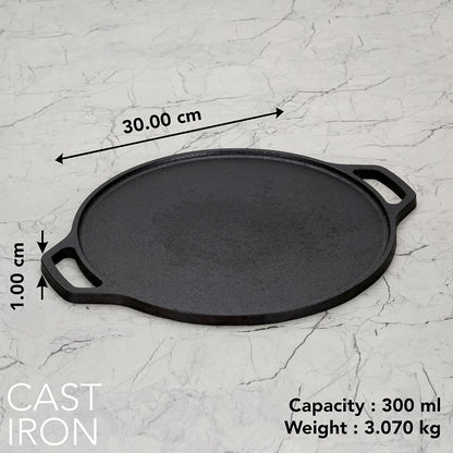 30.48 cm (12 inch) Cast Iron Dosa Tawa,Super Durable(Lasts for Generation),Retains Heat for Long| KiviiKart