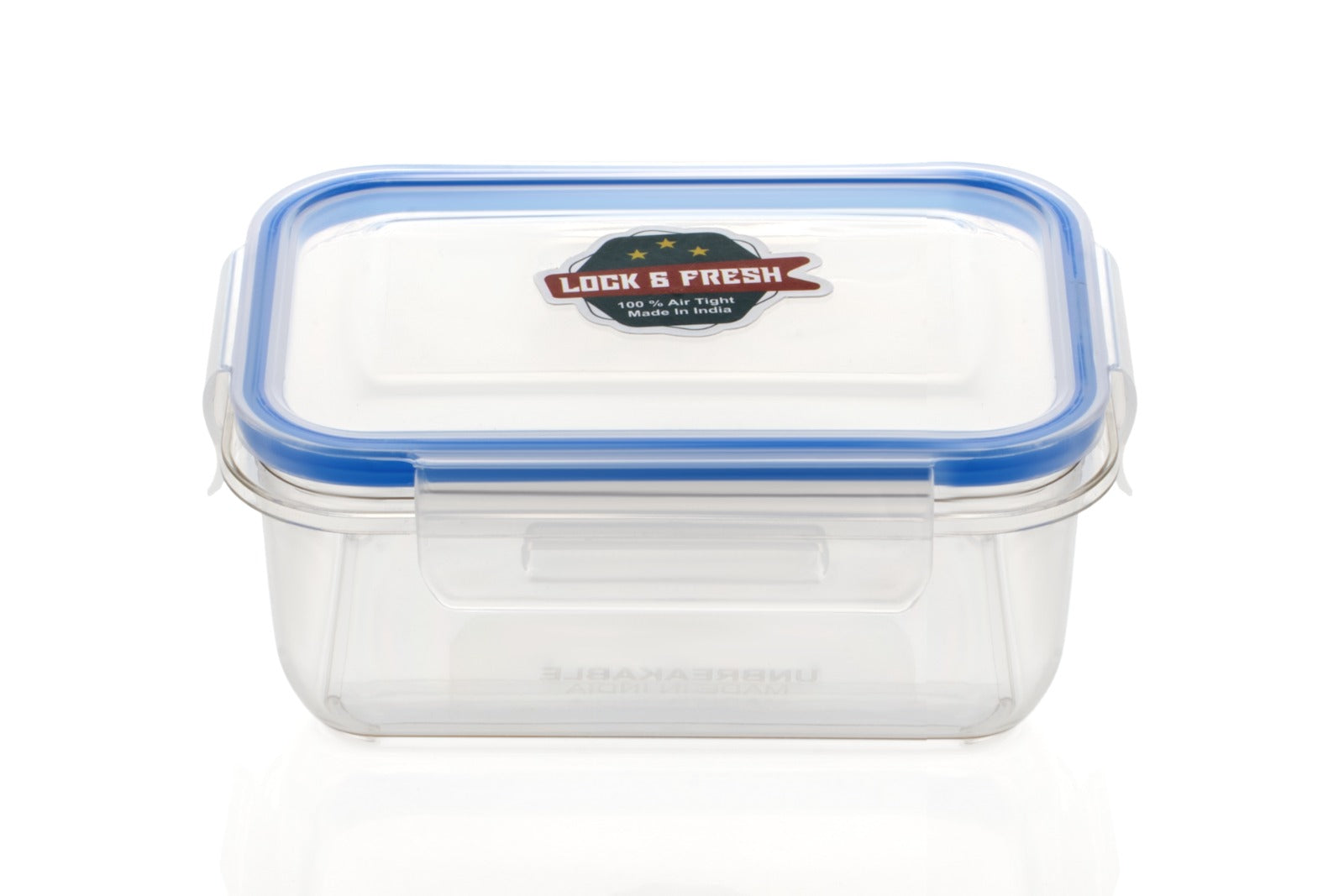 Kitchen Storage Containers set of 3-600ml, Plastic Fridge Storage container with Lock & Fresh Lid, Blue (3) My Store