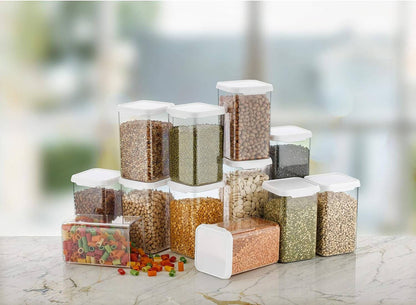 Square Push Cap Container set of 6/12 (1100 ml) My Store