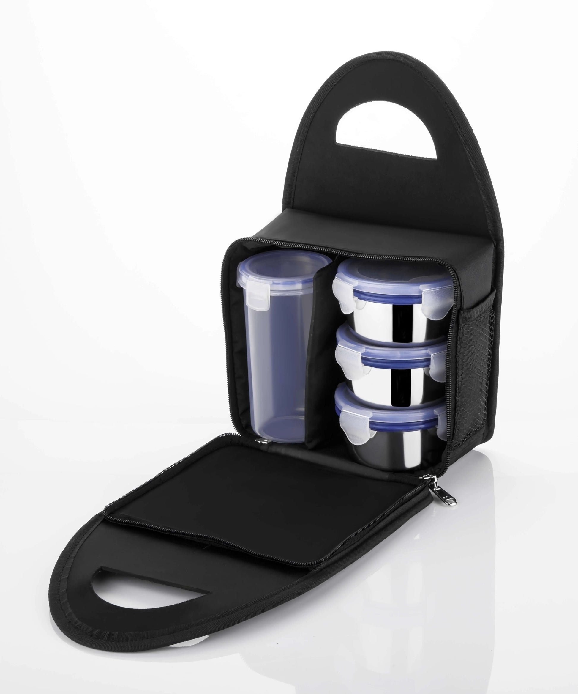 Royal 3 Containers Stainless Steel with Leak Proof Plastic water bottle Lunch Box My Store
