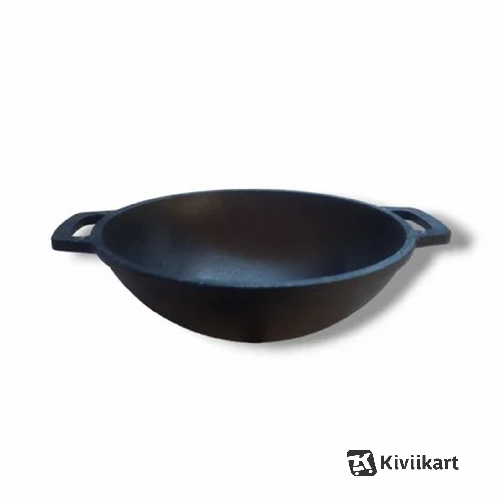 Cast Iron Kadai | Heavy Duty Traditional Cookware for Deep Frying & Curry | Toxin-Free & Long-Lasting KiviiKart