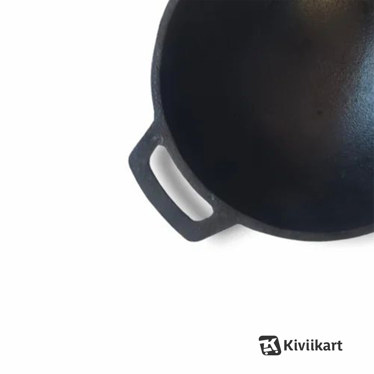 Cast Iron Kadai | Heavy Duty Traditional Cookware for Deep Frying & Curry | Toxin-Free & Long-Lasting KiviiKart