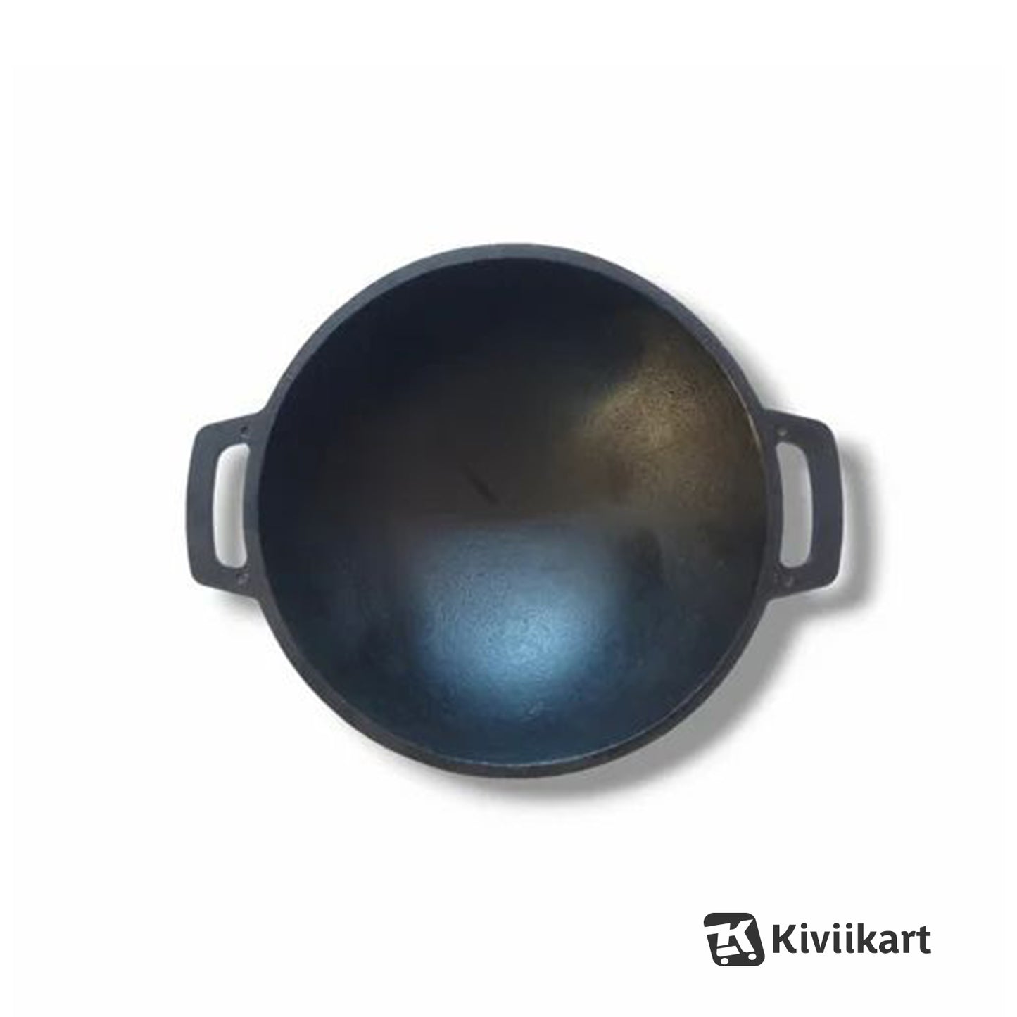 Cast Iron Kadai | Heavy Duty Traditional Cookware for Deep Frying & Curry | Toxin-Free & Long-Lasting KiviiKart