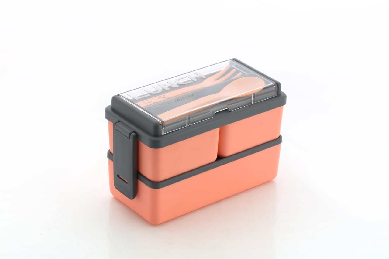 Lunch box, Plastic Lunch Box for Children, Adult, Lunch Box, Bento Box with 3 Compartments and Cutlery, Microwave Heating (Green) My Store