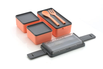 Lunch box, Plastic Lunch Box for Children, Adult, Lunch Box, Bento Box with 3 Compartments and Cutlery, Microwave Heating (Green) My Store