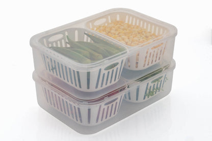 Smart 2 in 1 refrigerator(Fridge) storage container KiviiKart